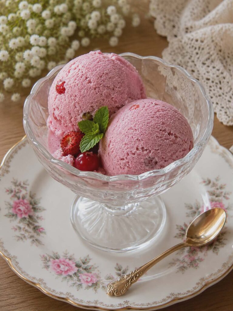 Domowe lody truskawkowo-porzeczkowe